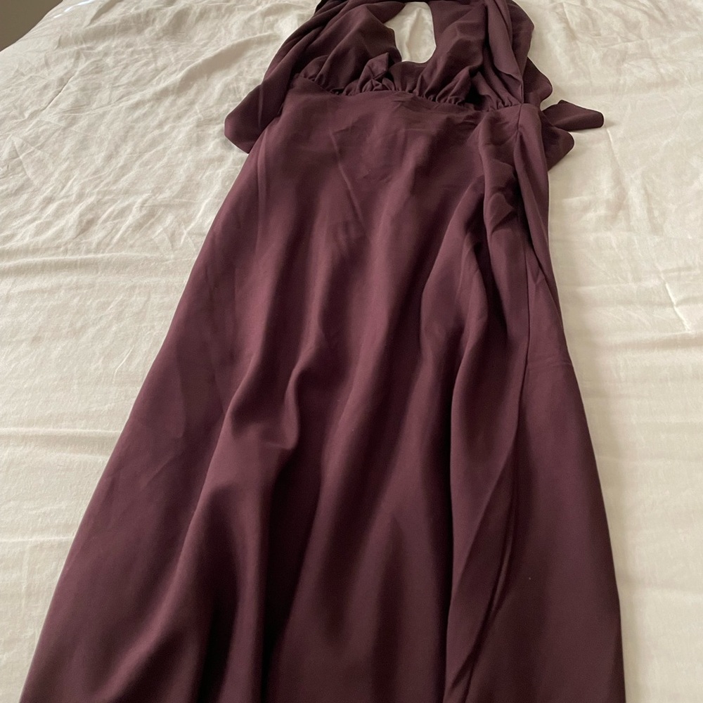 Forever 21 chocolate brown halter and backless dress.